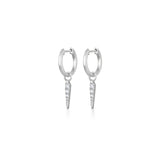 Diamond Pave Spike Huggies