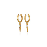 Diamond Pave Spike Huggies