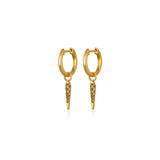 Fancy Color Diamond Pave Spike Huggies