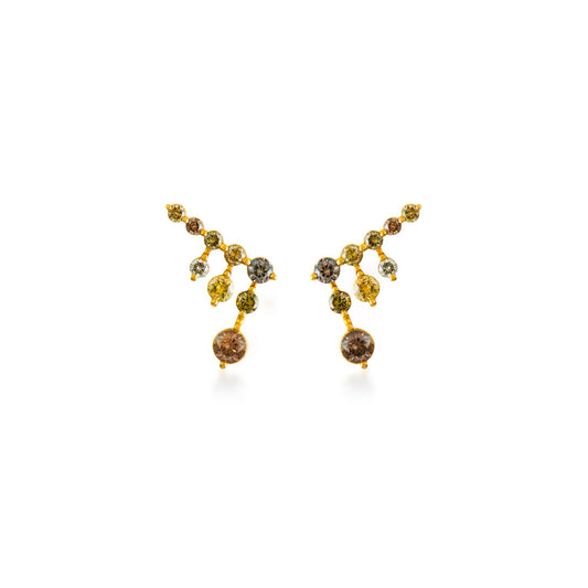 Fancy Color Petite Diamond Drip Stud