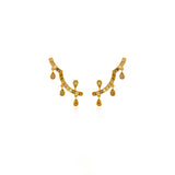 Fancy Color Pave Dancing Drop Diamond Ear Climbers