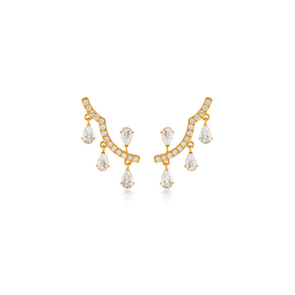 Dancing Drop Diamond Ear Climbers
