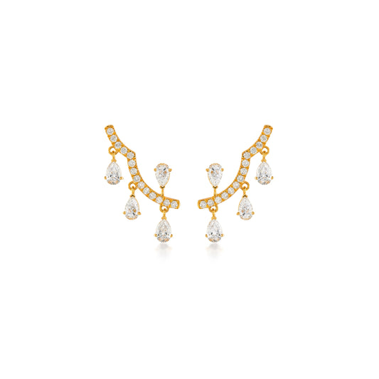 Dancing Drop Diamond Ear Climbers
