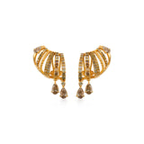 Fancy Color Diamond Pave Cage Pear Drops Earrings