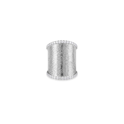 Diamond Edged Texture Ring