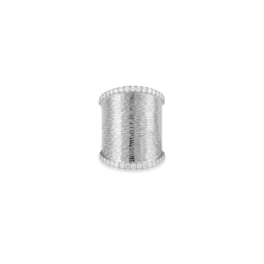 Diamond Edged Texture Ring
