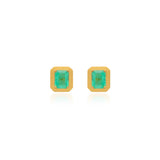 Ishtar Emerald Small Stud Earrings
