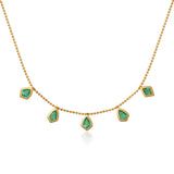 5 Kite Emerald Drop Necklace