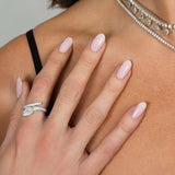 Diamond Pear Serpent Ring