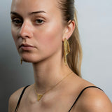 Large Natural Color Mesh Earrings