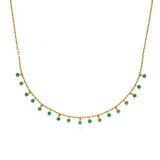 Dancing Drop Emerald Necklace