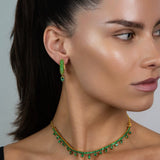 Multi Fancy Shape Emerald Drop 2-1 Bracelet and Necklace