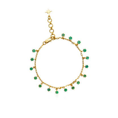 Dancing Drop Emerald Bracelet