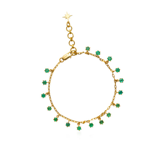 Dancing Drop Emerald Bracelet