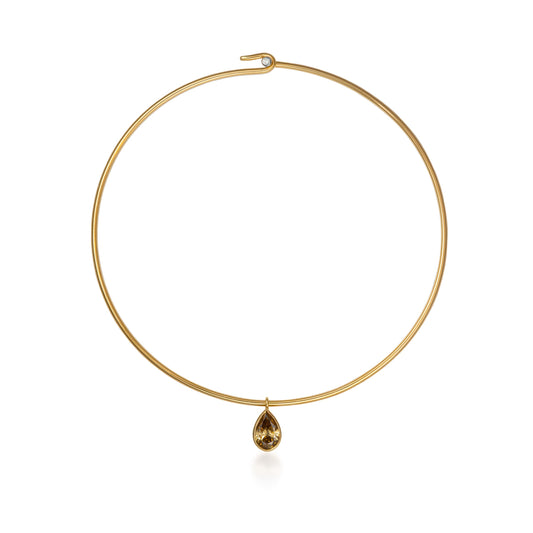 Cleo Choker with Fancy Colored Diamond Pear Drop