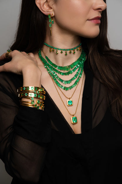 Extra Large Ishtar Emerald Necklace