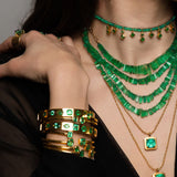 Ishtar Emerald Fancy Shape Bangle