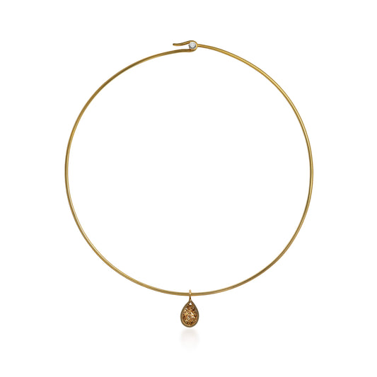 Cleo Choker with Fancy Colored Diamond Pear Drop