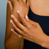 Fancy Color Diamond Double Band Drop Ring