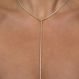 Diamond Tennis Lariat Necklace