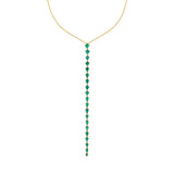 Emerald Kite Lariat Necklace