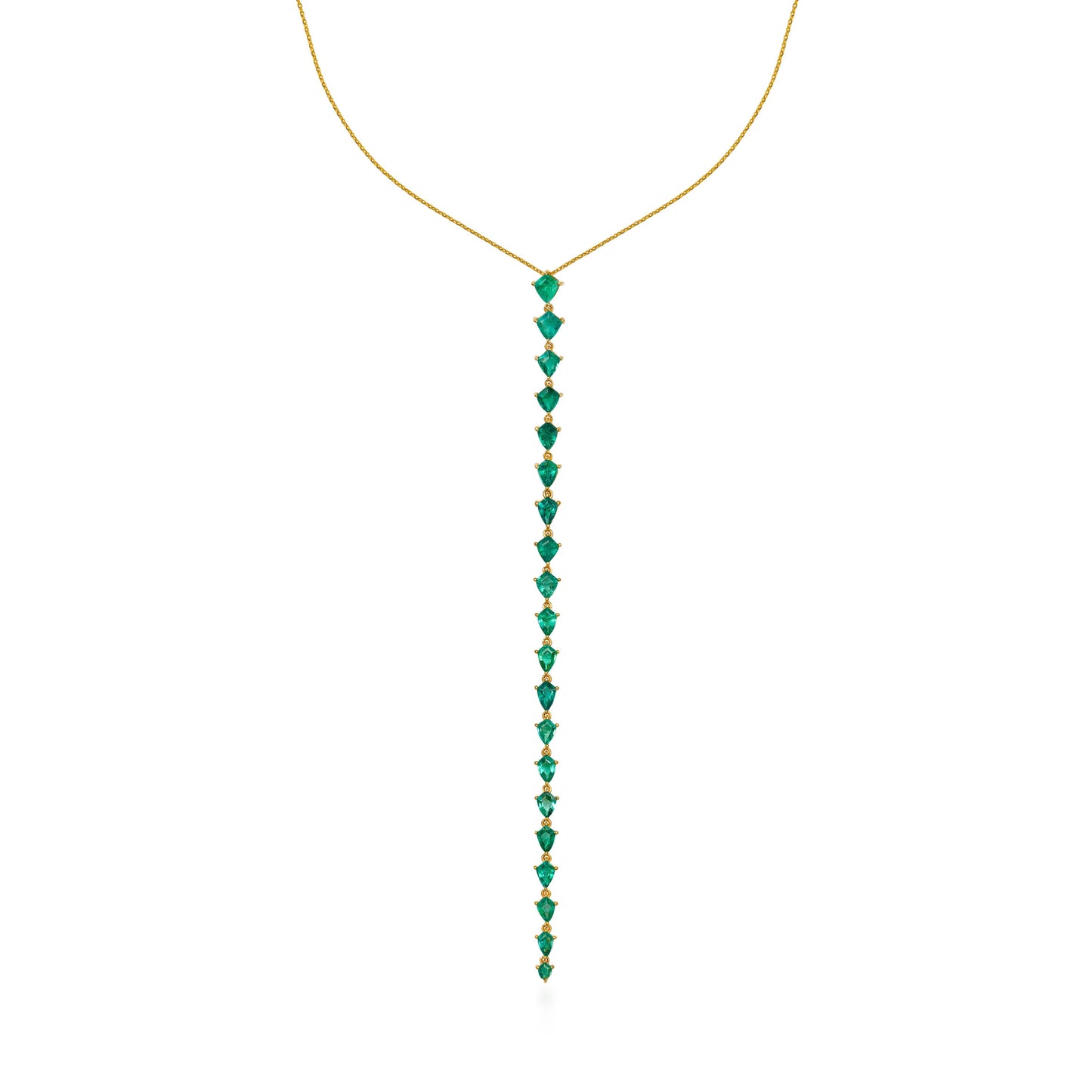 Emerald Lariat Necklace