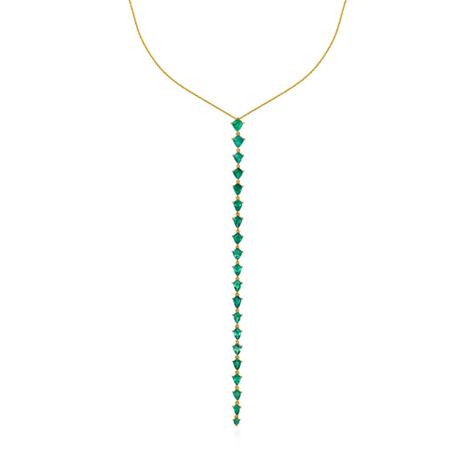 Emerald Lariat Necklace