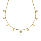 Cartouche Fancy Color Nine Carousel Drop Necklace