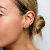 Fancy Color Diamond Pave Dancing Drop Ear Climber