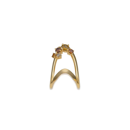 Multi-color Diamond Vanki Ring