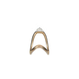 Diamond Half Moon Vanki Ring
