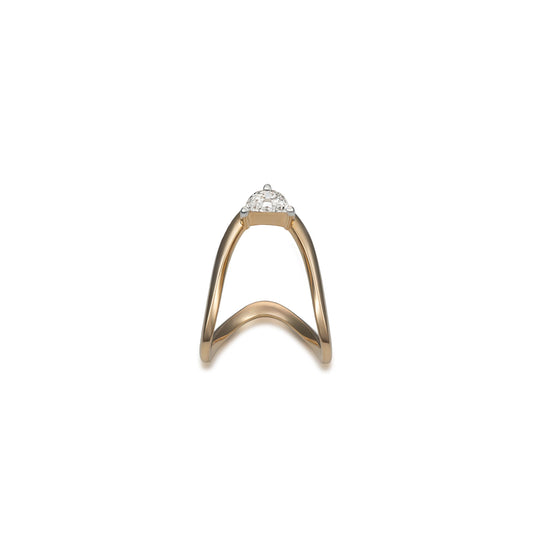 Diamond Half Moon Vanki Ring