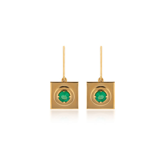 Neith Emerald Dangle Earring