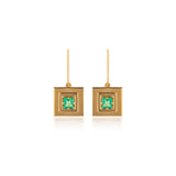 Neith Emerald Princess Cut Dangle Earring
