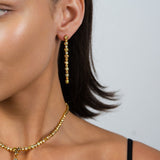 Fancy Color Diamond Linear Bezel Earrings