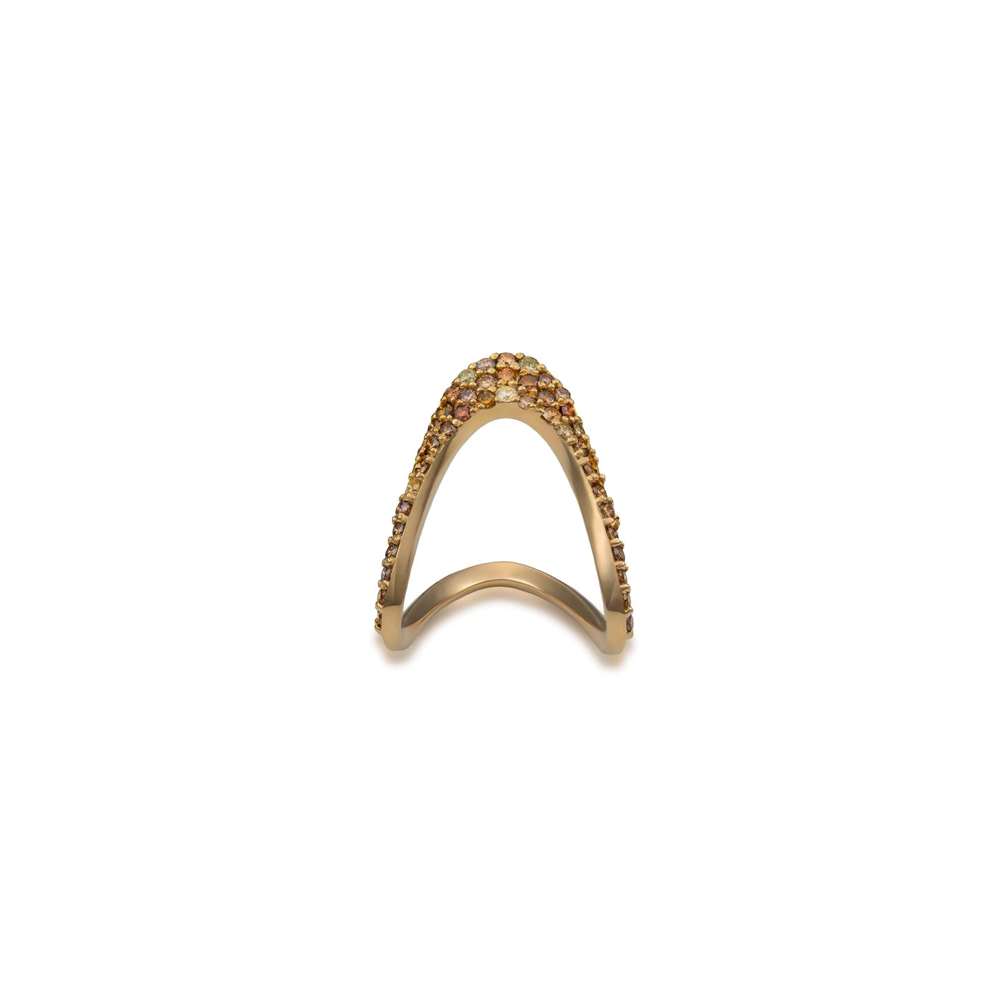 Fancy Color Diamond Pave Vanki Ring