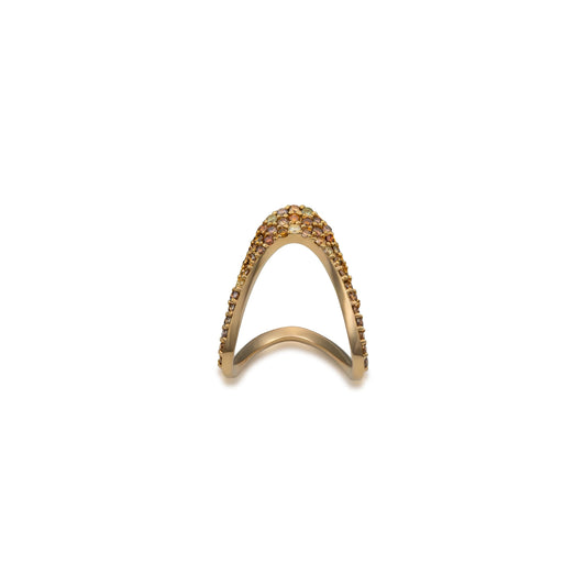 Fancy Color Diamond Pave Vanki Ring