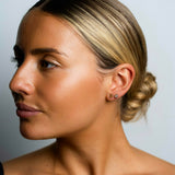 Fancy Color Diamond Petite Hammered Bezel Studs