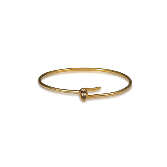 The JJ Knot Oval Diamond Bangle