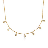 Cartouche Seven Pear Diamond Drop Necklace