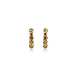 Beaded Fancy Color Diamond Small Hoops