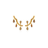 Fancy Color Dancing Drop Diamond Briolette Ear Climbers