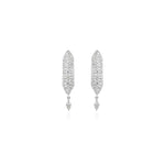 Stardust Diamond Pave Marquis Drop Hoops