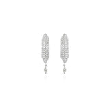 Stardust Diamond Pave Marquis Drop Hoops