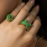 Emerald Pave Gap Ring