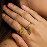 Petite Fancy Color Pear Diamond Vanki Ring