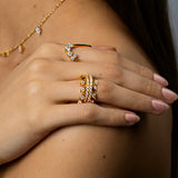 Petite Multi Stone  Diamond Vanki Ring