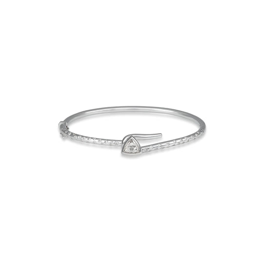 The JJ Knot Trillion Shape Diamond Pave Bangle