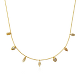 7 Multi Shapes Natural Color Diamonds Necklace