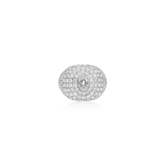 Diamond Pave Dome Ring